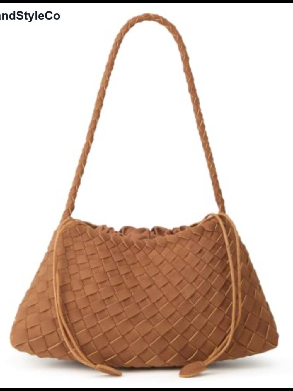 Slouchy Woven Hobo Bag Suede Shoulder Purses Tote Handbag